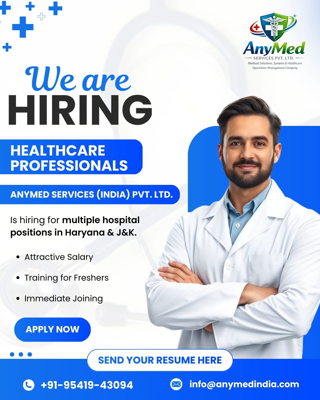 AnyMed immediate requirement accounts executive poster